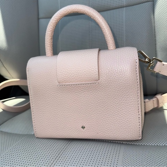 Kate Spade Pink Satchel with Pearls Gold Hardware Crossbody Pebbled Leather - Picture 5 of 12